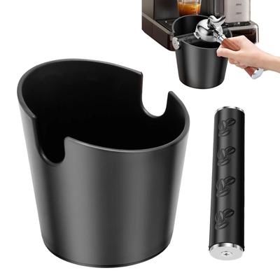 Caja para posos de café, para desechar los residuos de la molienda, con almohadilla antideslizante y amortiguadora, con barra extraíble. Herramientas para cafetera espresso.