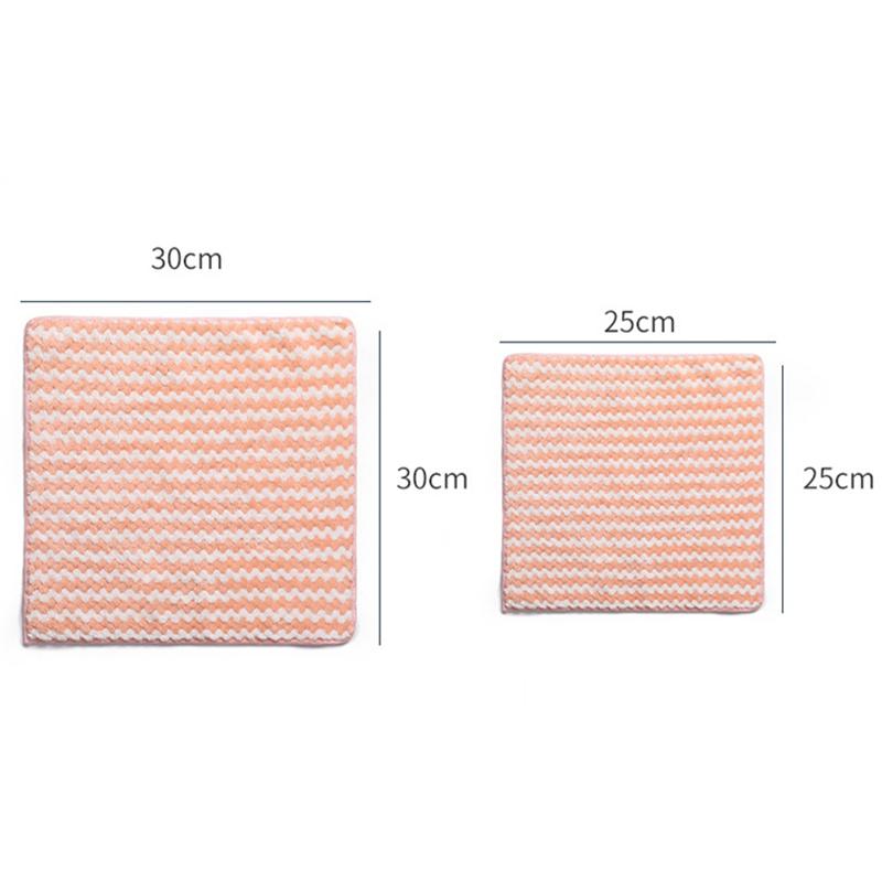 10pcs Microfiber Kitchen Dish Cloth Super Absorbent Cleaning Cloth Non-Stick Oil Wipe Rags Household Cleaning Towels Tools