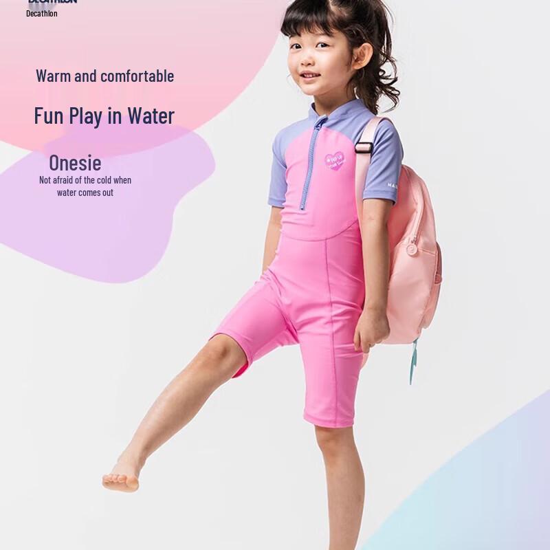 Decathlon Girls  Long Sleeve One-Piece Swimsuit 145cm (10-11 Years)