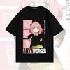 New Japanese Anime Spy Play Home 100% Cotton Short-sleeved T-shirt Men's and Women's Summer Fashion Brand Loose Clothes