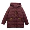 Medium mother cotton clothes winter new medium and large size cotton clothes hooded thickened jacket