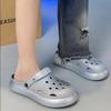 2025New large-sized fashionable thick-soled slippers for men and women, casual sports men's shoes, breathable wading beach shoes
