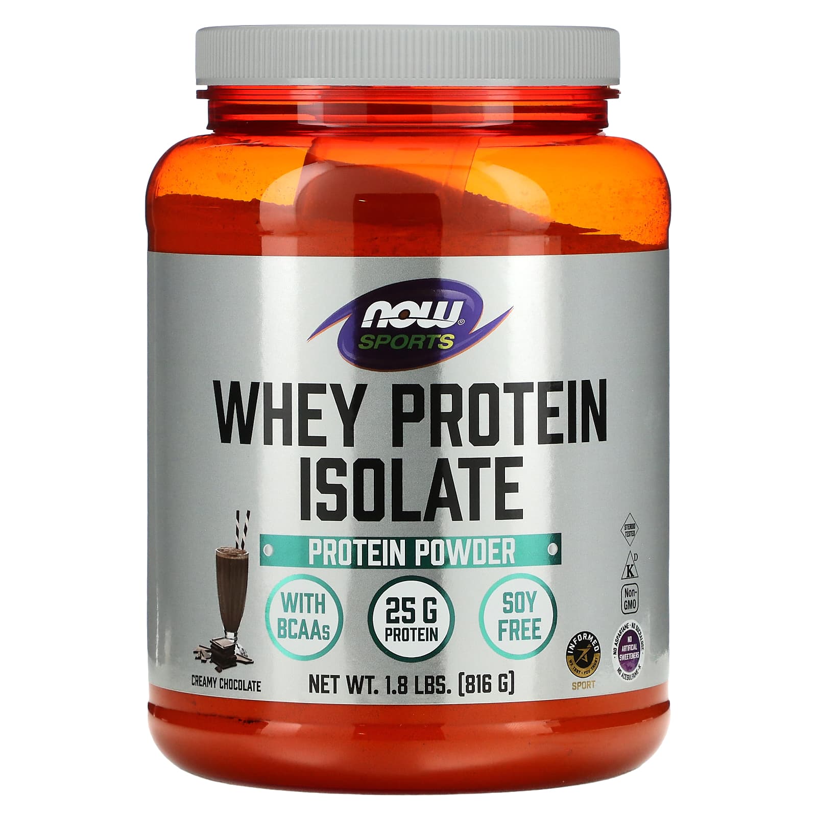 

NOW Foods, Sports, Whey Protein Isolate, Creamy Chocolate, 1.8 lbs (816 g)