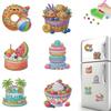 6pcs 2D/flat Acrylic DIY Independence Day Design Diamond Art Fridge Magnet Kit Refrigerator Mailbox Home Decoration DIY Crafts