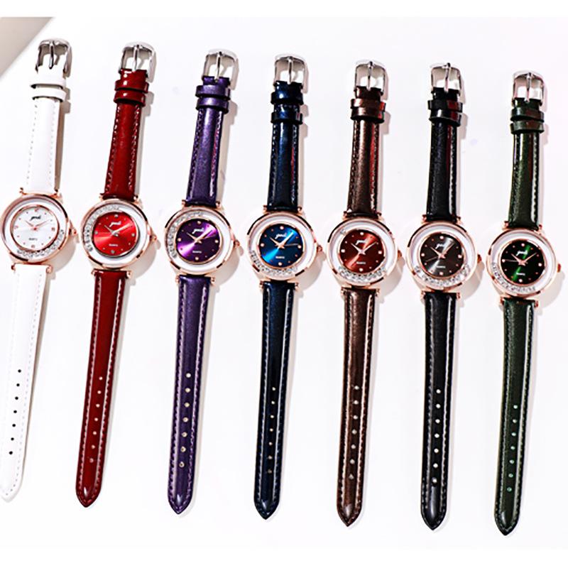 CQ369 Flowing rhinestone Women watch waterproof student watch light luxury quartz watch clock giftwatches for woman