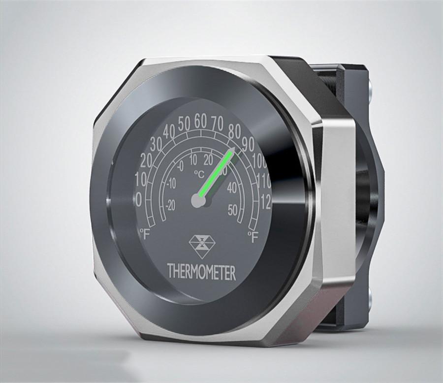 

(Особый Благоприятный) Мотоцикл Экономия энергии модифицированный Светящиеся термометры Настольный сплавной датчик крутой стиль водонепроницаемый можно использовать в качестве подарка