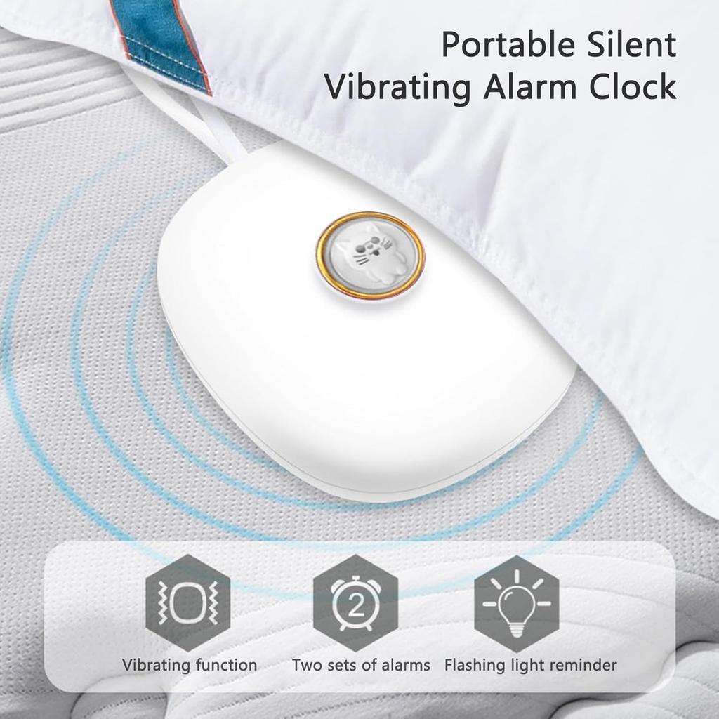 Vibrating Alert Digital Alarm Clock, Portable Travel Alarm Clock for Heavy Sleepers Vibrating Alarm Clock, Bed Shaker Alarm Clock Under Pillow