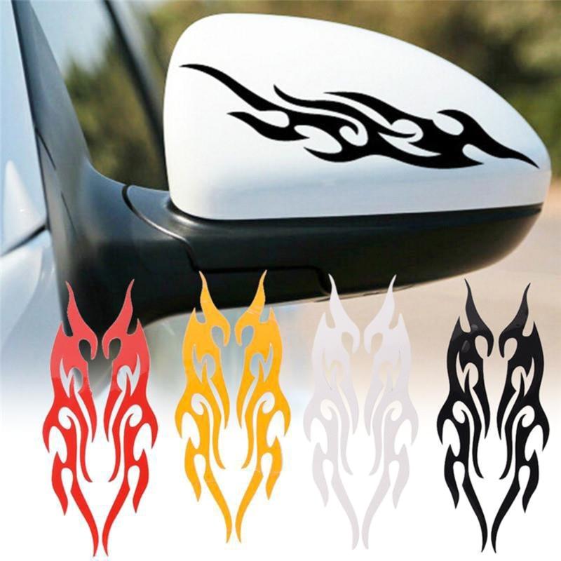 Weatherproof Stylish Easy Apply Reflective Flame Decals Stickers for Cars, Conceal Scratches and Boosts Aesthetic Appeal