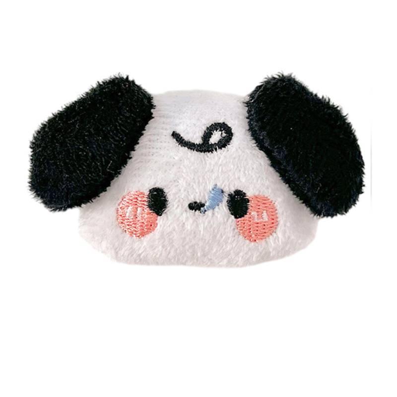 Cute Plush Cartoon Dog Brooch Pin For Bags Clothes And Decorations Embroidered Animal Design