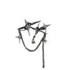 Four-Point Star Zircon Chain Brooch - Women's Chic High-End Corsage Pin Accessory
