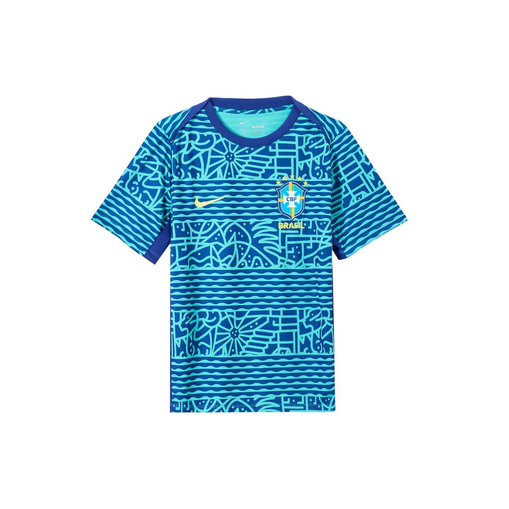 New Nike Brazil Academy Pro Men's Nike Dri FIT Soccer Pre Match Short Sleeve Top FJ2723-445
