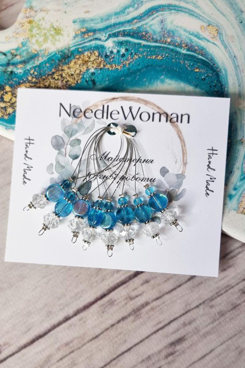 

Stitch Markers for Knitting • Set of 8 Knitting Accessories one size колір bleu де франс