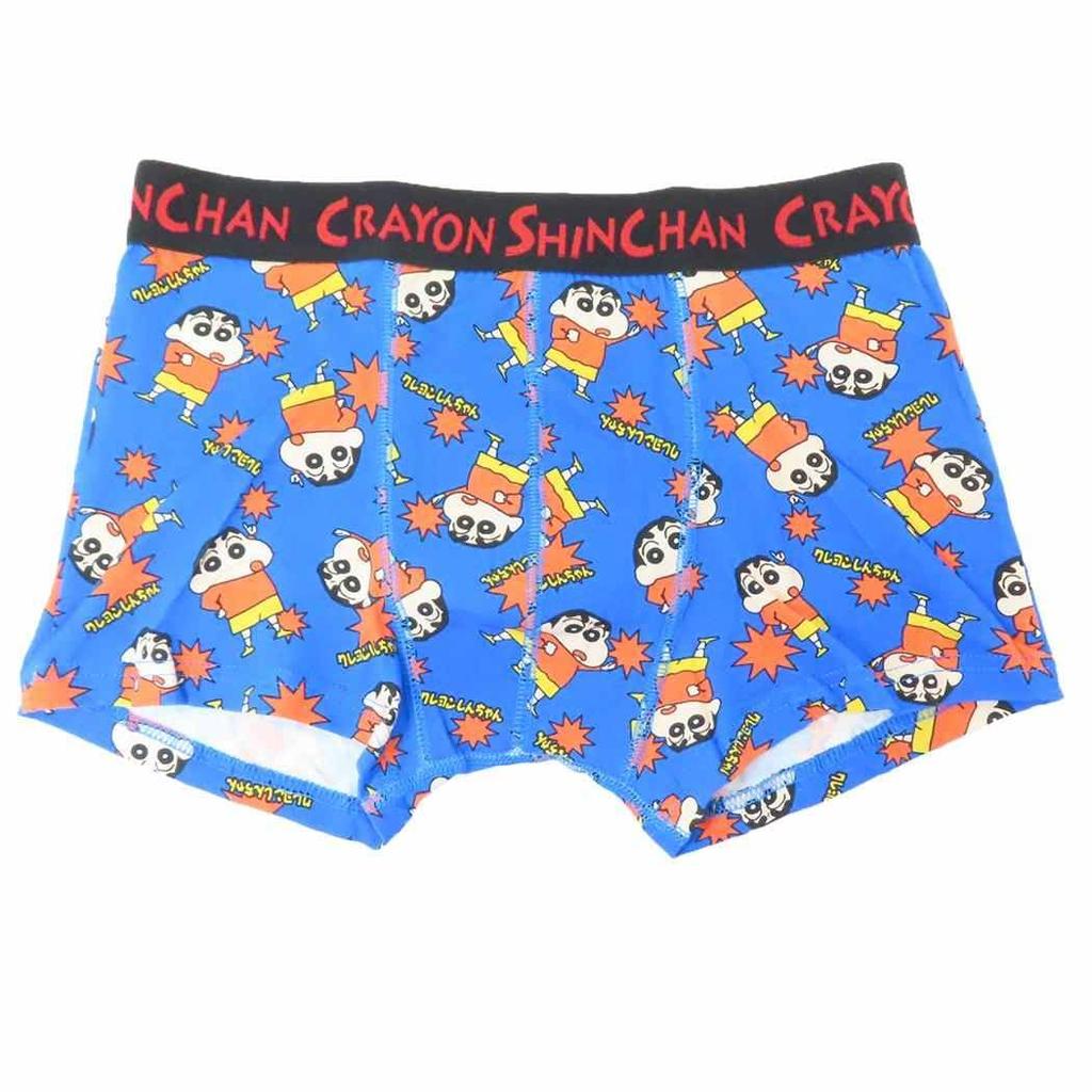 Small Planet Crayon Shin-chan Men's Boxer Briefs with Jagged Mark (XL Size)