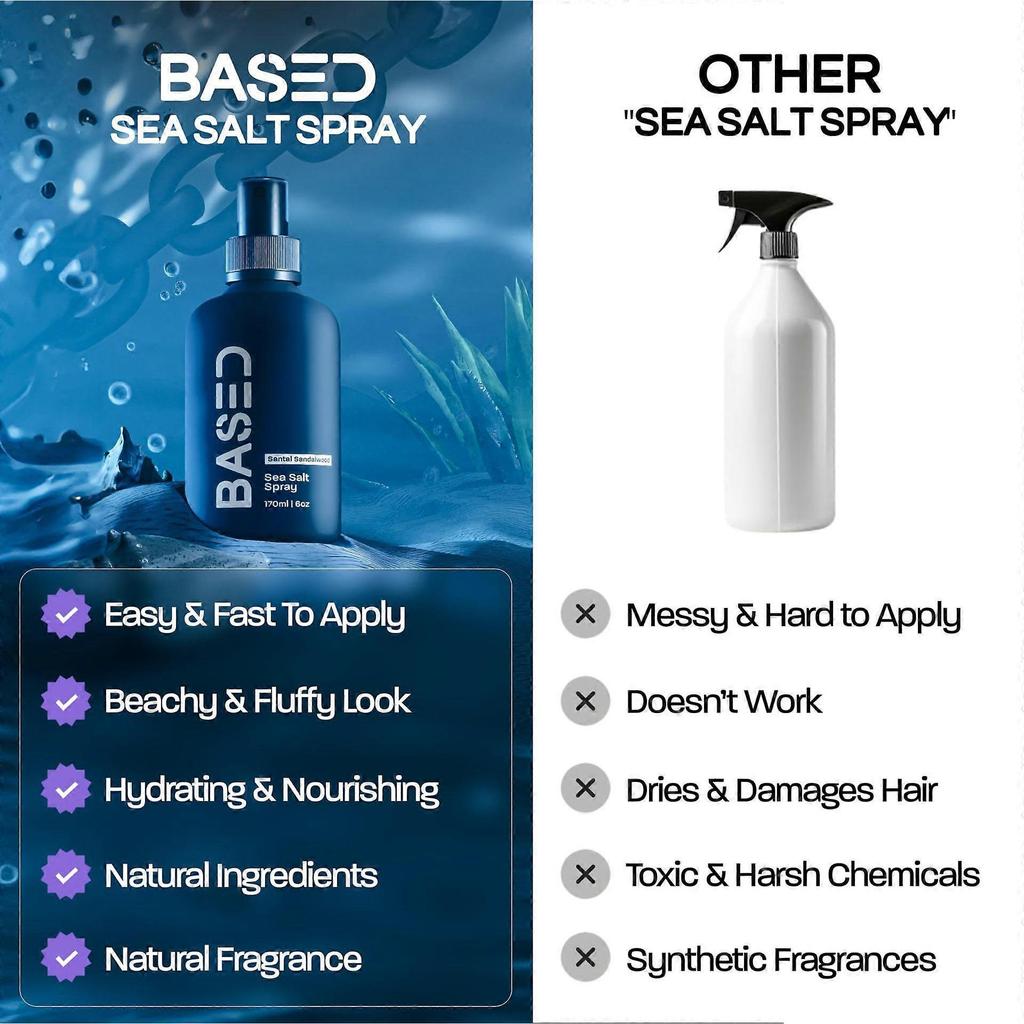 1-5x Spray al Sale Marino per Capelli Voluminosi, 170ml Spray Texturizzante & Rinforzante con Vitamina B5 & Alghe Marine