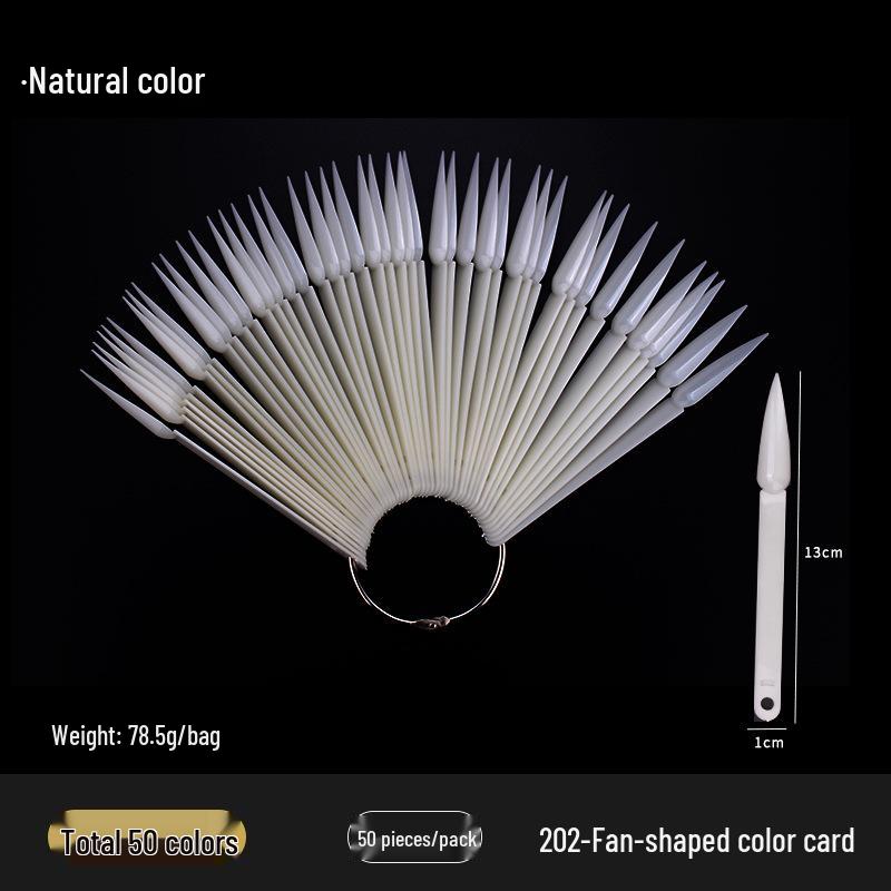 

50-цветная балетная овальная веерная доска для демонстрации нейл-арта
