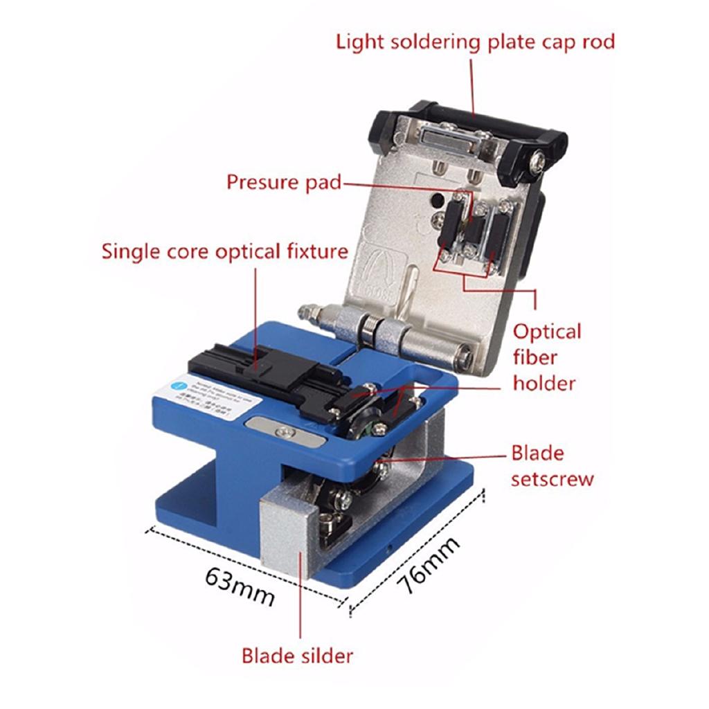 Fiber Optic FTTH Tool Kit with Fiber Cleaver and Optical Power Meter 5km Visual Fault Locator Wire stripper New