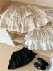 French Solid Lace Sweet Puffy Skirt New Women's Autumn Winter New Ballet Style Cake Skirt Fashion High Waist Short A-line Skirts