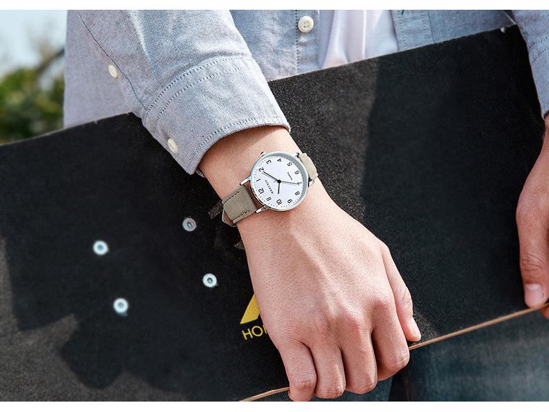 Digital Exam-Specific Leather Strap Watch Set: Men's and Women's Pair