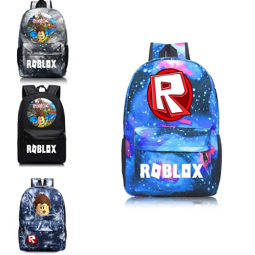 Roblox Pattern Kids Schoolbag Backpack With Starry Background And Large Capacity