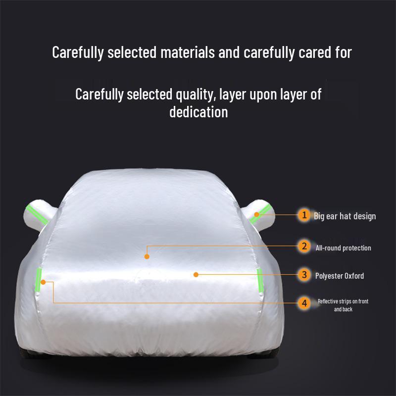 All-Season Sun, Rain & Hail Protection Car Cover with Heat Insulation