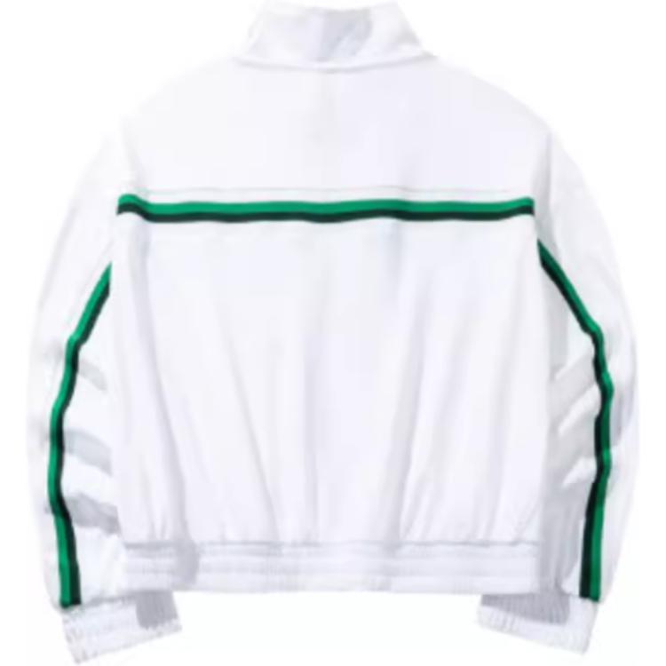 Anta Gestrickte lässige Baseballkragen Langarmjacke Damenjacken Schneeweiß 162438722-1