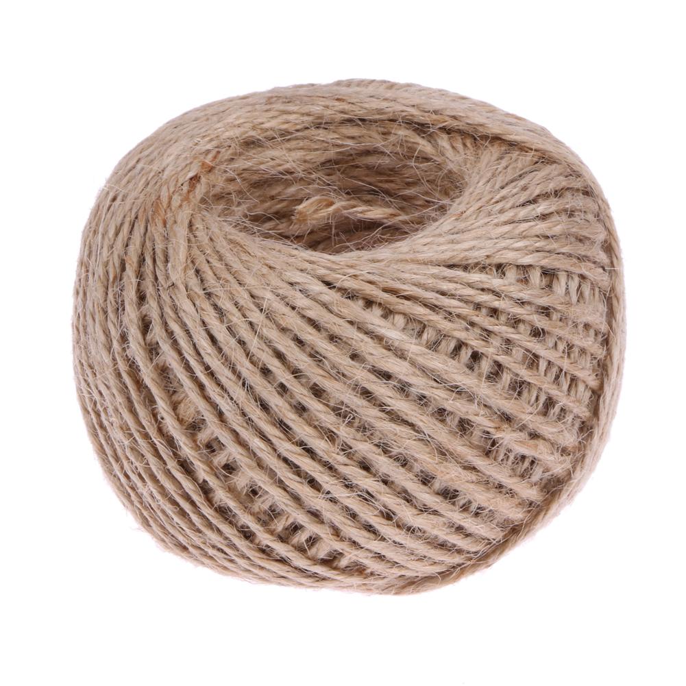 50m or 100m Rustic Natural Jute Hessian Burlap Twine Gift Tag String Ribbon Cord