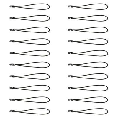 Lot de 20 Sangles Élastiques à Crochets 10cm Tendeurs en Caoutchouc Robustes Accessoire pour Bâche Filet Bannières Matériel de Camping