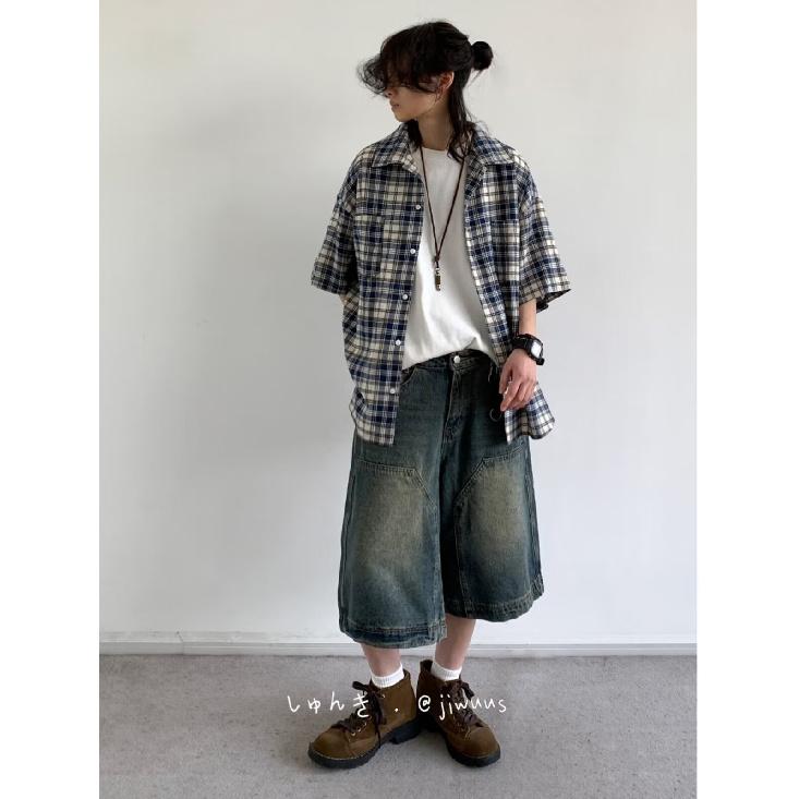 Spring And Autumn Winter Checkered Long Sleeve Men'S Youth Fashion Versatile Harajuku New Loose Shirt Men'S Shirt