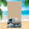 Towel Microfiber Beach Towel, Quick-Dry, Sand-Free, Ultra-Fine Fiber, Super Soft. T-The Great Wave Off Kanagawas