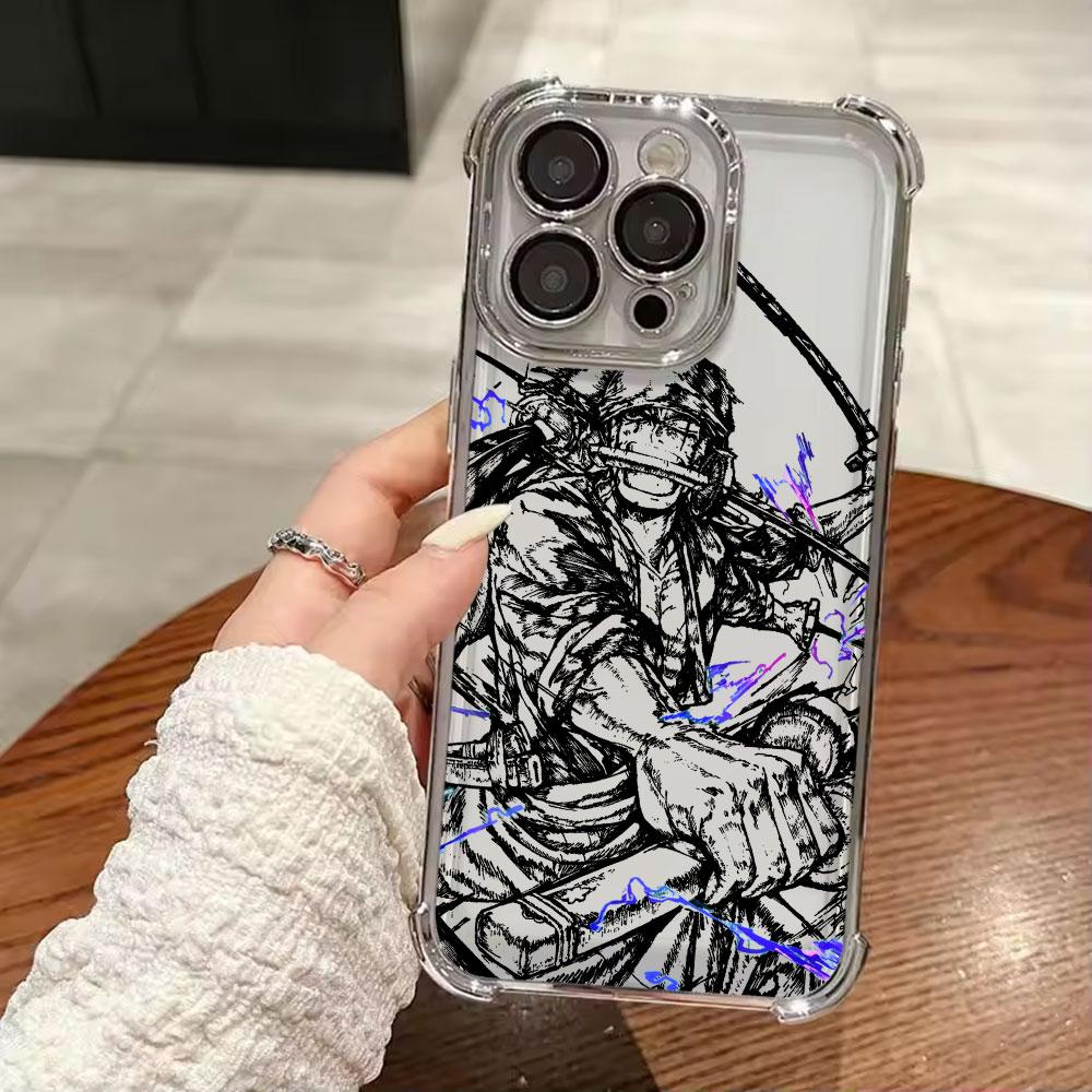 Japan O-One Piece Art Soft Funda For iPhone 17 Pro 16 15 14 13 12 11 Pro Max Case 17 Plus 17E 16E 17Air Protection Phone Cover