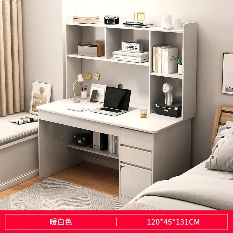 All-in-One Computer Desk with Bookshelf - Storage Space for Home Study & Office