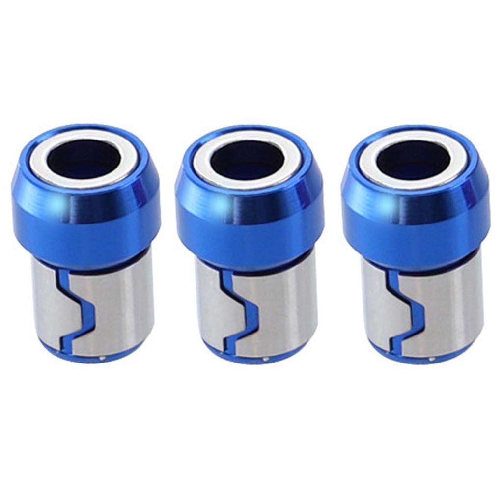 

3 шт., универсальное съемное намагничивающее кольцо диаметром 21 мм, магнитная стальная отвертка синий