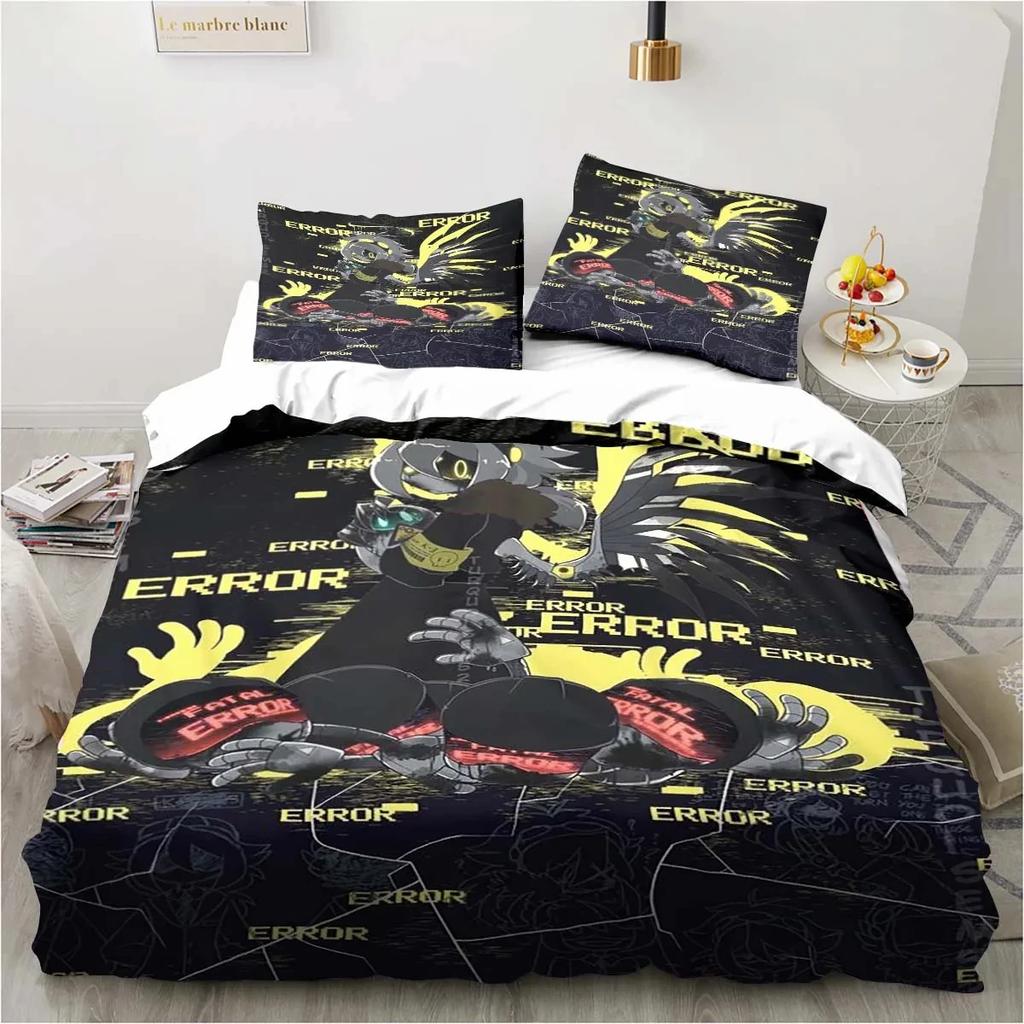 Murder Drones Cartoon Bedding Set Fans Gifts Duvet Cover Set for Kids Adults King Queen Twin Size Boys Girls Bedroom Decor