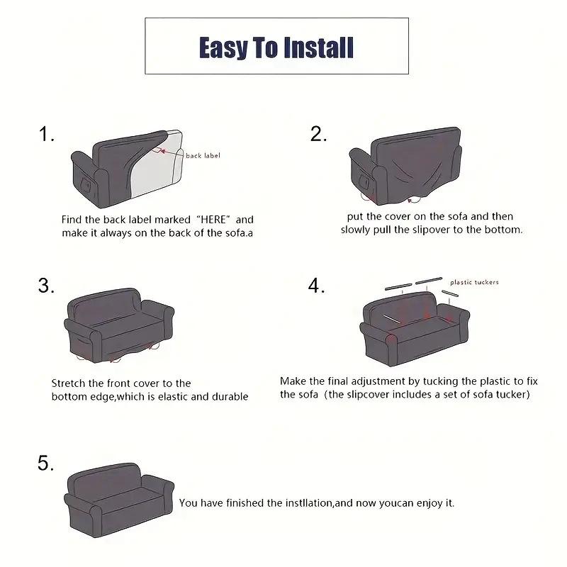 1PC Elastic Sofa Covers for Living Room Universal Spandex Case Stretch Chair Cover Non-slip Couch Slipcovers 1/2/3/4 Seater