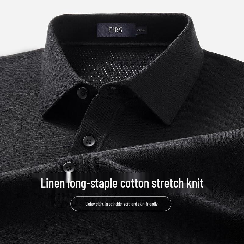 FIRS Men s Linen Blend Casual Polo Shirt 2XL