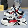 Trendy Men's High Top Hidden Height Increase Thick Sole Lace Up Sport All Match Casual Running Spring Autumn 2026 Fashion Shoes