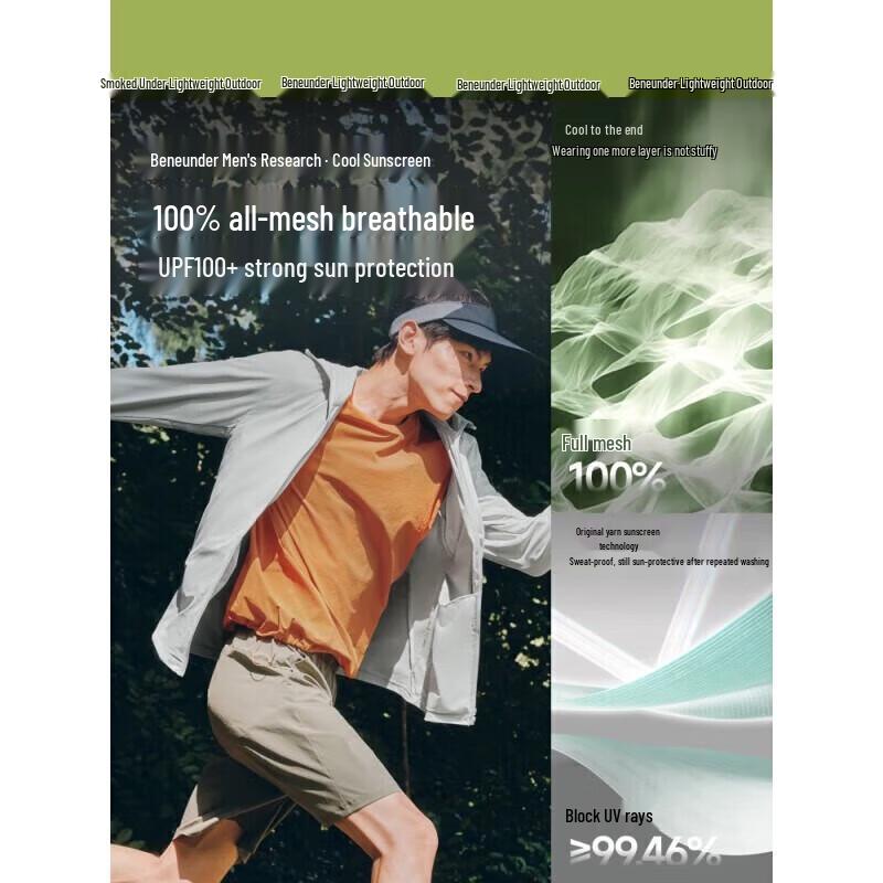 beneunder Men's Lightweight Sun Protection Jacket