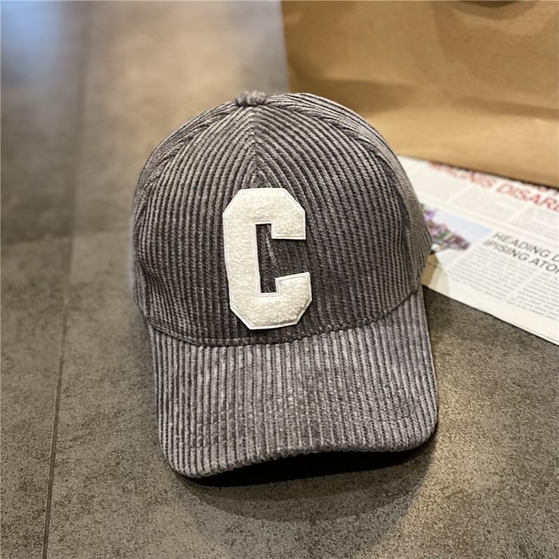 

Бейсболка C-образной формы для женщин, вельветовая, в корейском стиле, трендовая, в стиле инс, универсальная, утолщенная, осенняя, студенческая, с изогнутым козырьком, бейсболка для мужчин M（56-58cm）