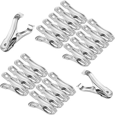 20/40-Pack 2-Inch Stainless Steel Greenhouse Clips – Strong Spring Clips For Garden Fencing, Greenhouse Frames – 0.36-0.8" Adjustable