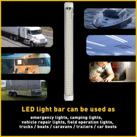 2x 12V LED Roof 108 Car Interior Light Dome RV Ceiling Camper Lamp Trailer Truck