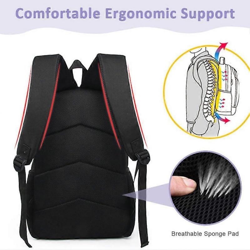 Anime Children's Backpack 3D Printed School Bag Cartoon Style Model5 Adjustable Straps