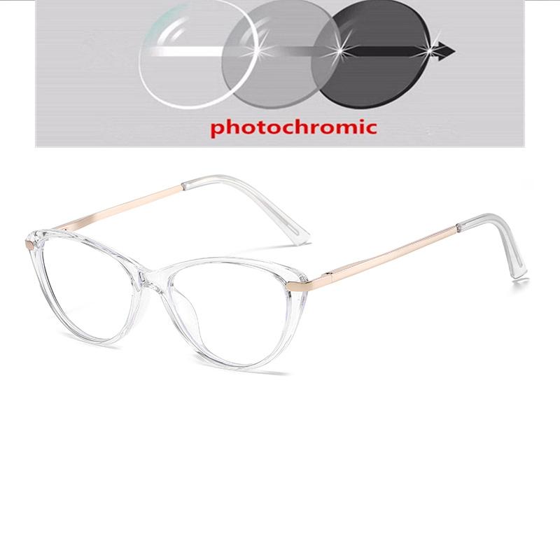 Small Frame Blue Light Blocking Cat Eye Prescription Eyeglasses For The Nearsighted Student Short-sight Eyewear 0 -0.5 -0.75 To -4
