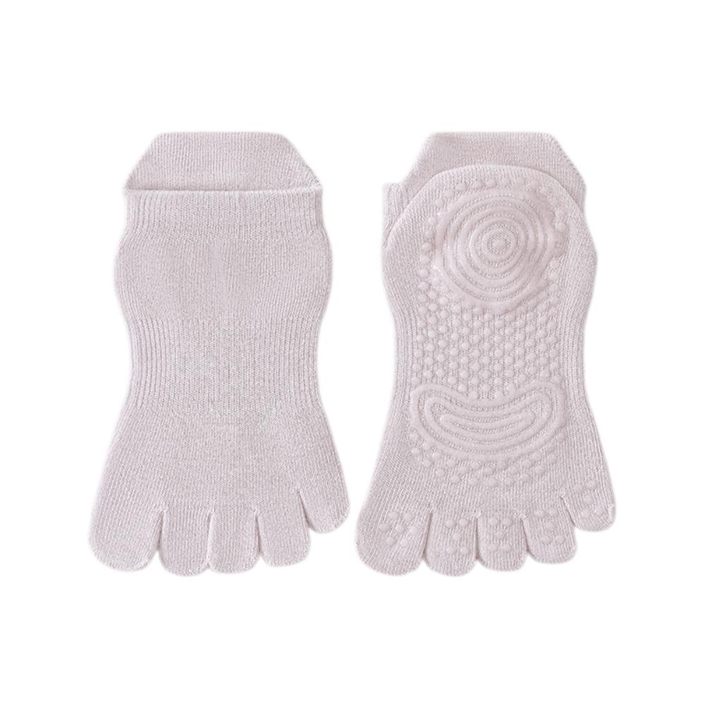 Baumwolle Damen Sports Yoga Socken Anti-Rutsch Boden Zehensocken Fünf-Zehen-Socken Ballett