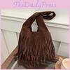 Tote Bohemian Bag Vintage Stitching Detail Soft Structured Minimalist For