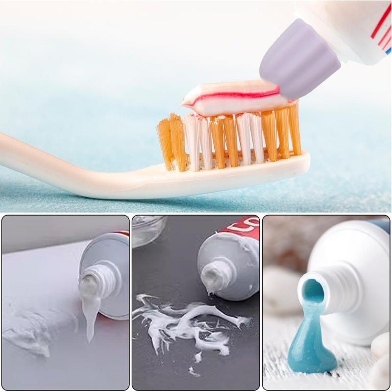 Silicone Toothpaste Cover, Self-closing Toothpaste Cover Toothpaste Dispenser Squeezer,for Children and Adults, No Waste