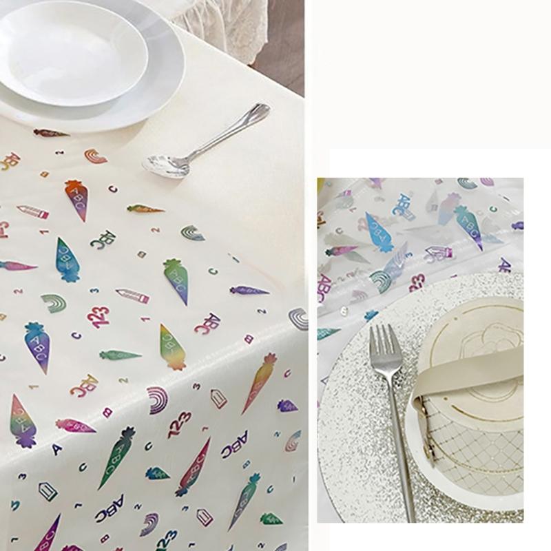 Tablecloth Table Runner 28X275cm for Academic Start Table Decoration for School Parties and Gatherings