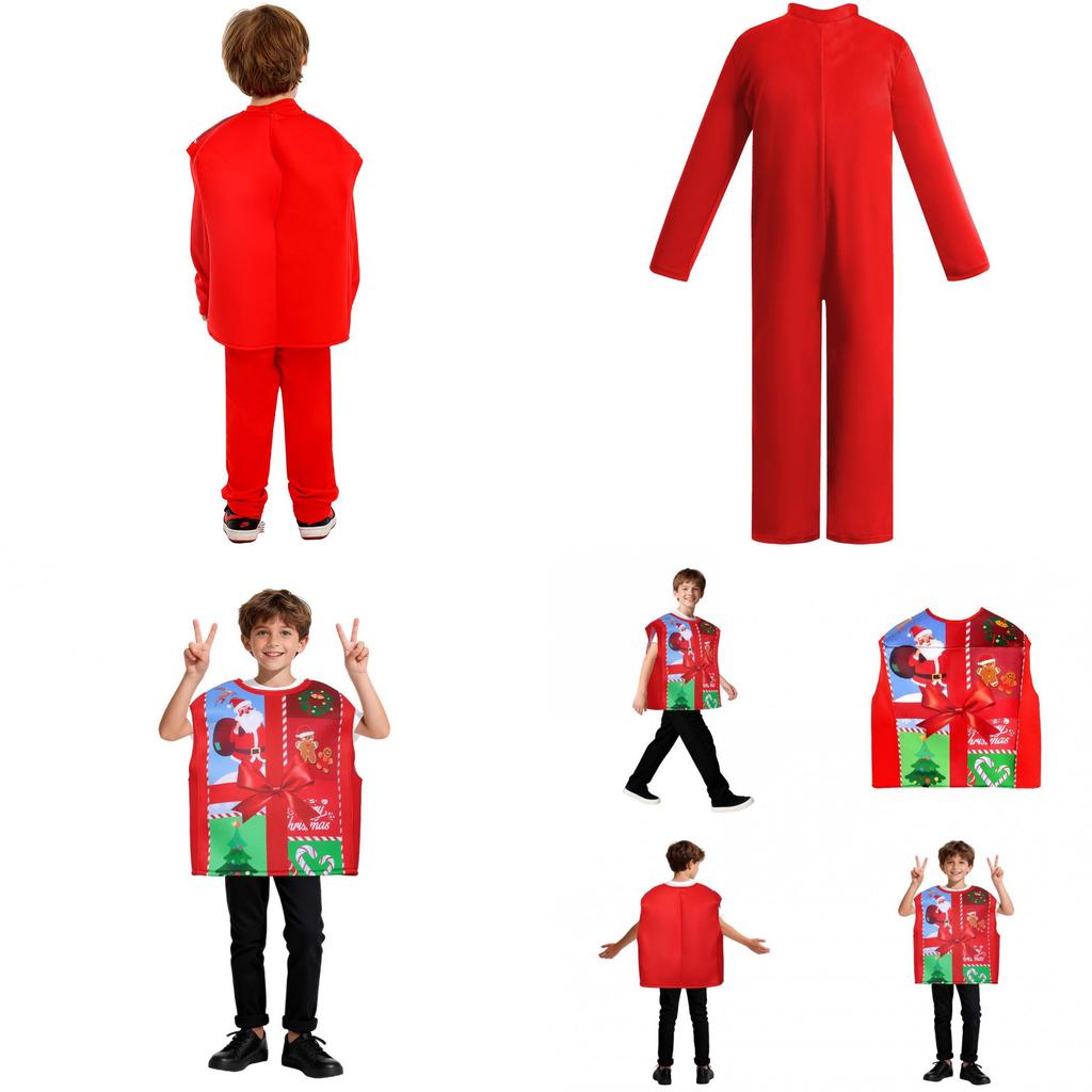 Christmas Gift Box Costume For Kids With Sponge Material For Holiday Stage Performances