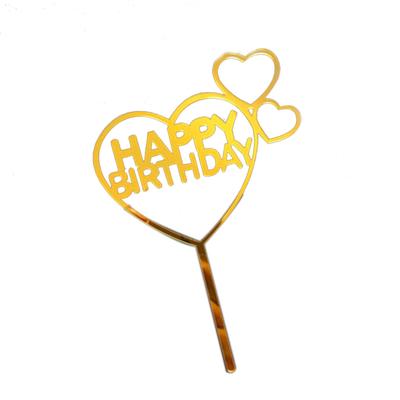 Collezione Cuore Acrilico Dorato Topper per Torta Decorazione Dessert Festa di Compleanno Cupcake