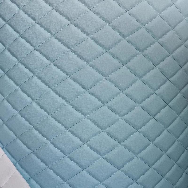 100x155cm Tessuto Trapuntato Ecopelle Ricamo Tessuto per Rivestimenti Tetto Auto Comodino Pelle Porta Spugna Bordatura Decorazione