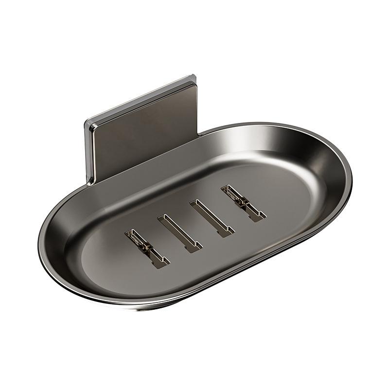 Wall-Mounted Space Aluminum Soap Holder with Drip Tray – Detachable, Washable, and No Water Accumulation